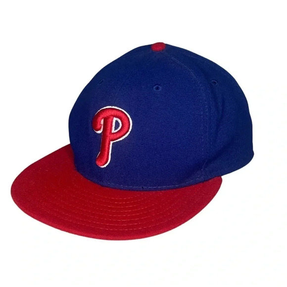 Philadelphia Phillies Snapback Baseball Hat - Blue and Red Authentic MLB - Picture 2 of 8